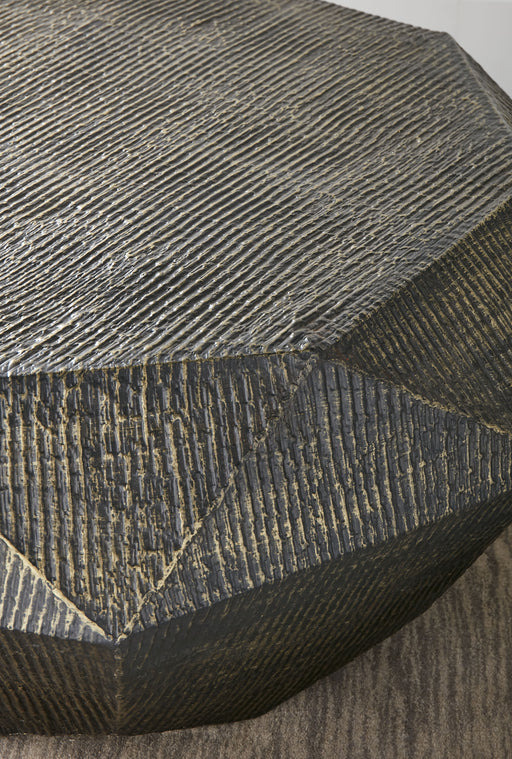 Steve Silver Donato Oil Rubbed Brass Octagon Cocktail Table