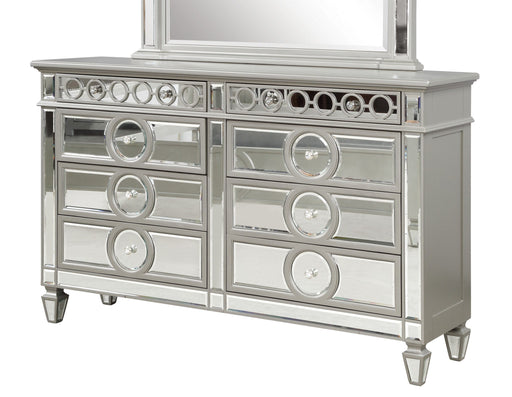 Galaxy Home Symphony Silver Dresser and Mirror