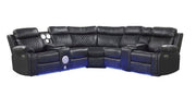 Galaxy Home Lacrosse Black Reclining Sectional
