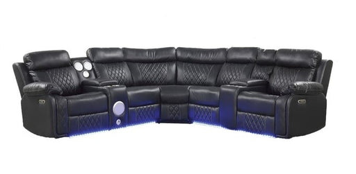 Galaxy Home Lacrosse Black Reclining Sectional