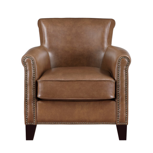 Home Elegance Braintree Brown Leather Accent Chair