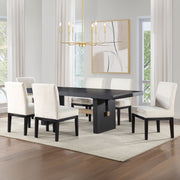 Steve Silver Aubrey Black 7pc Upholstered Dining Set
