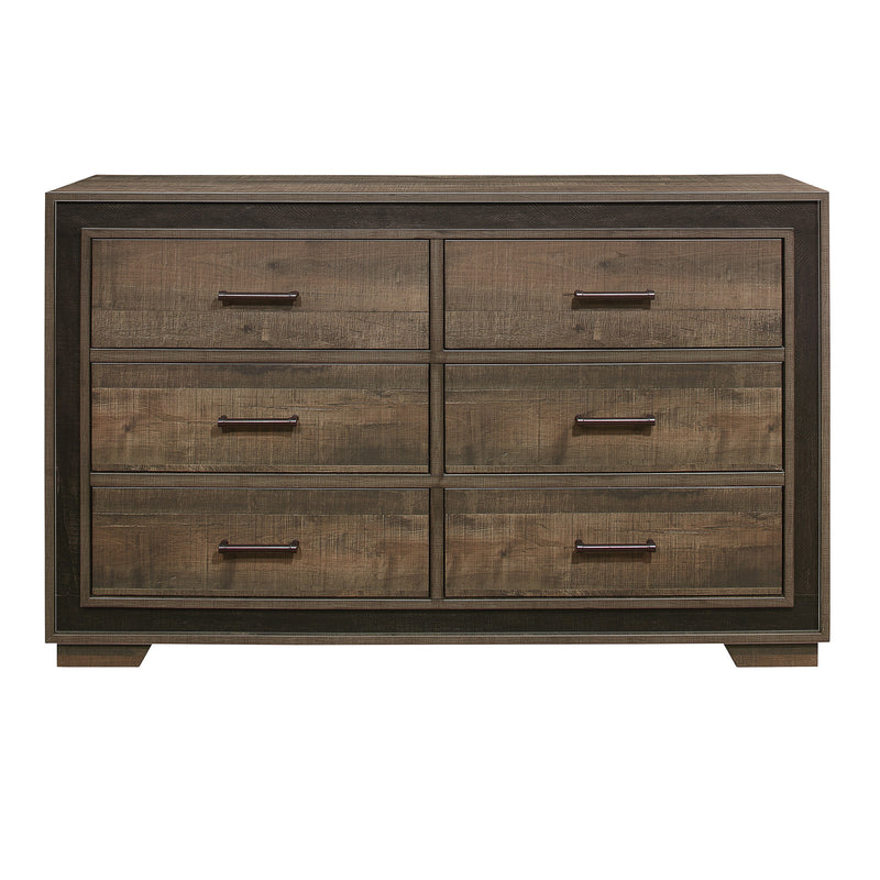 Home Elegance Ellendale Brown Gray Dresser And Mirror