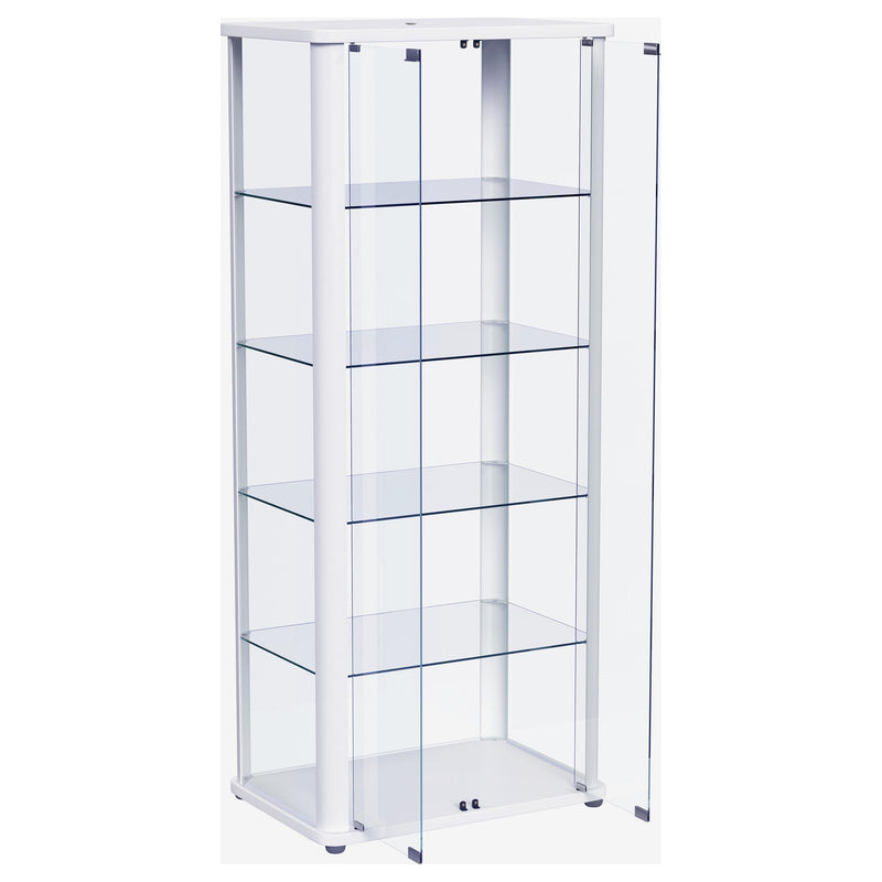 Coaster Furniture Aero White LED Display Curio Cabinet