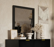 New Classic Furniture Kailani Black Velvet Dresser And Mirror