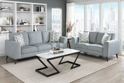 Home Elegance Broadway Blue Gray 2pc Living Room Set