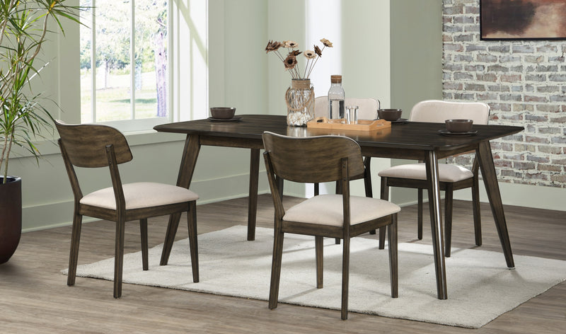 New Classic Furniture Rex Walnut 72 Inch Rectangle Dining Table