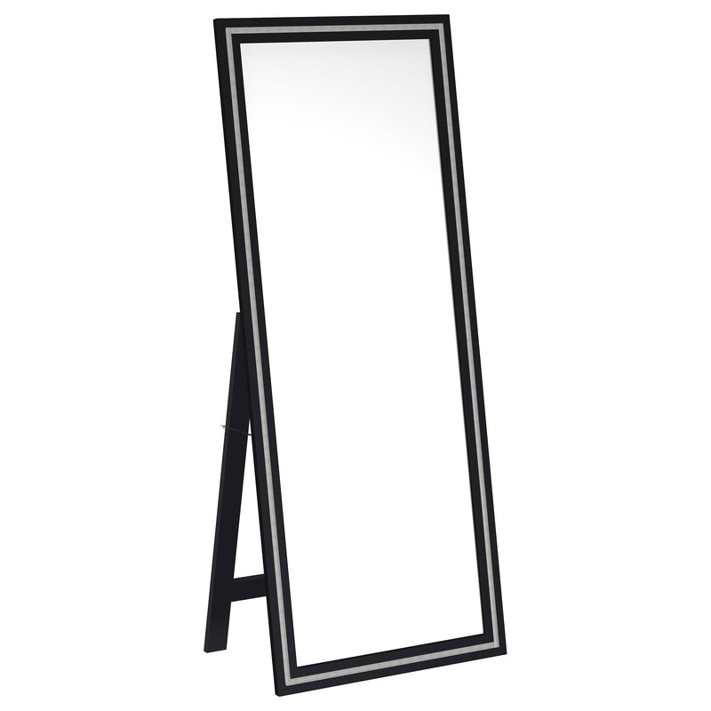 Coaster Furniture Windrose Black LED Standing Mirror