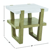 Steve Silver Perth White Marble End Table