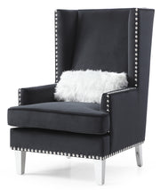 Glory Furniture Wilshire Black Velvet Chair