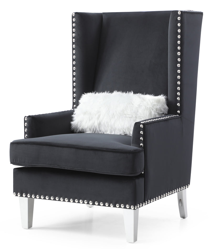 Glory Furniture Wilshire Black Velvet Chair
