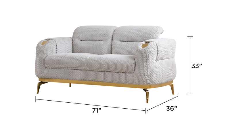 Galaxy Home Zoe Gray Loveseat