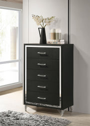 Coaster Furniture Lucia Black 5 Drawer Chest