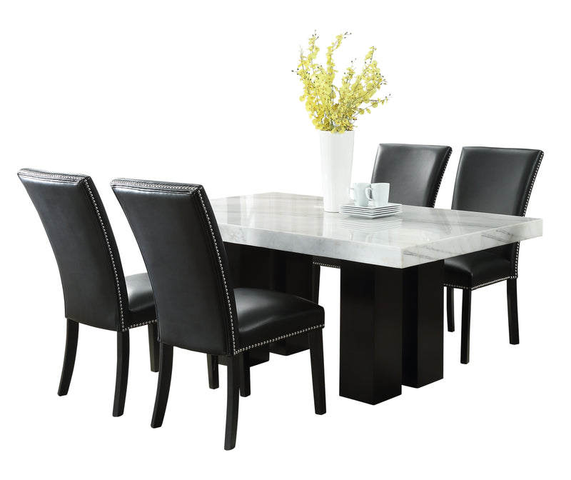 Steve Silver Camila White Black 5pc Dining Set
