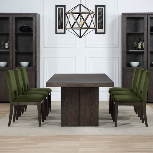 Steve Silver Evan Brown Green 7pc Dining Set