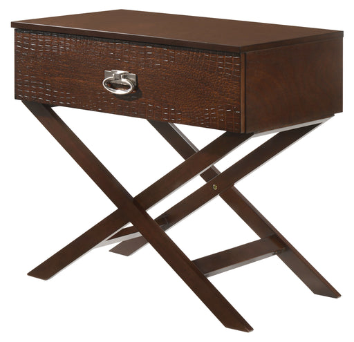 Glory Furniture Xavier Cappuccino 1 Drawer Nightstand