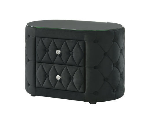 Crown Mark Voltare Black Night Stand