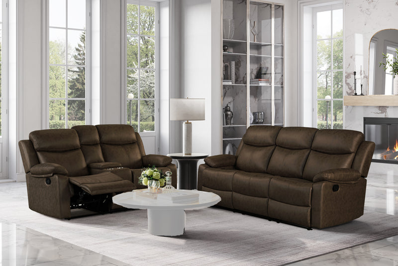 Global Furniture U6026 Dark Brown 2pc Living Room Set