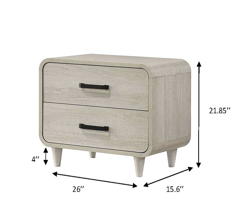 Crown Mark Nyomi White Night Stand