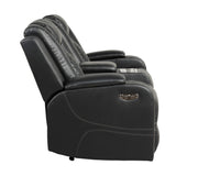 Galaxy Home Benz Ice LED Power Reclining Loveseat