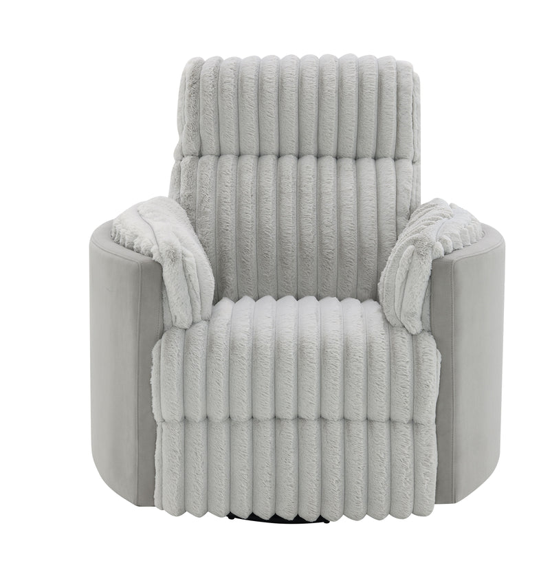 Acme Furniture Emee Gray Swivel Glider Recliner