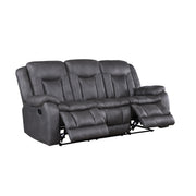 New Classic Furniture Morello Gray Sofa with Dual Recliner