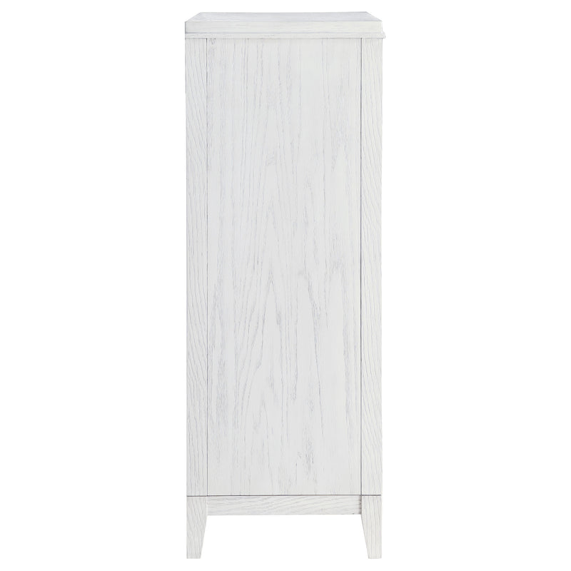 Coaster Furniture Marielle Distressed White 5 Drawer Chest