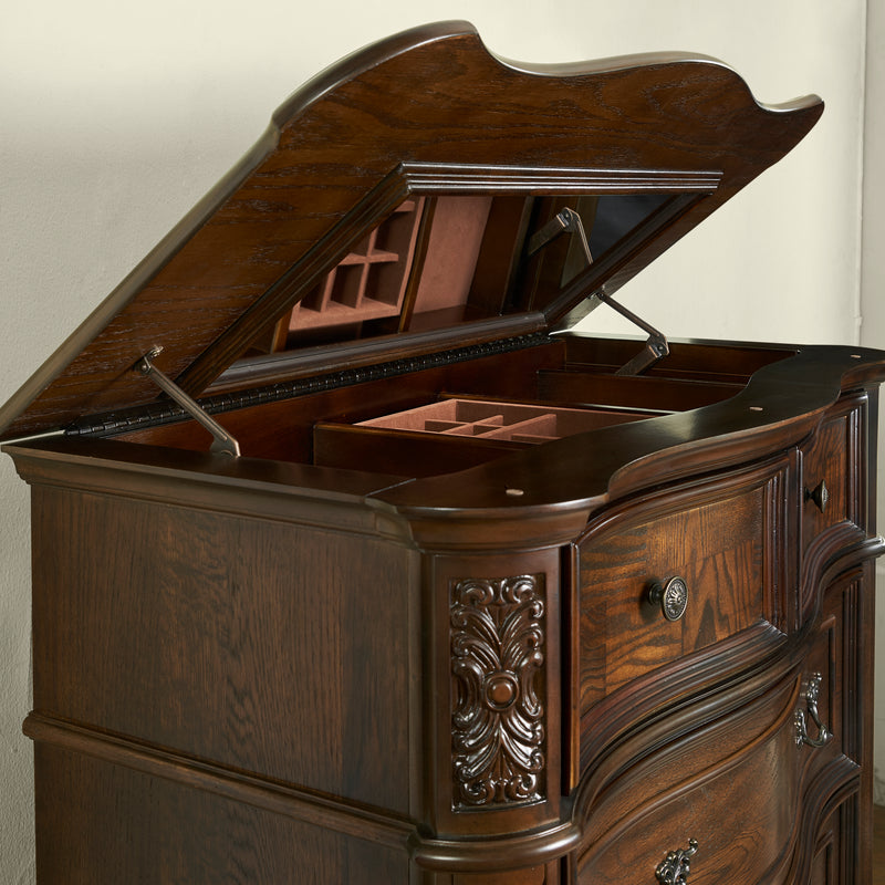 Steve Silver Royale Brown Cherry Lift Top Chest