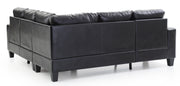 Glory Furniture Newbury Gray Faux Leather Sectional