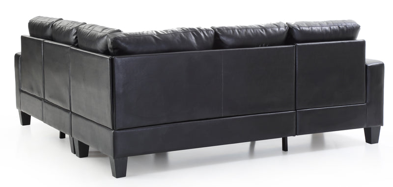 Glory Furniture Newbury Gray Faux Leather Sectional