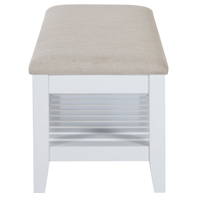 Coaster Furniture Bexhill White Upholstered Bench