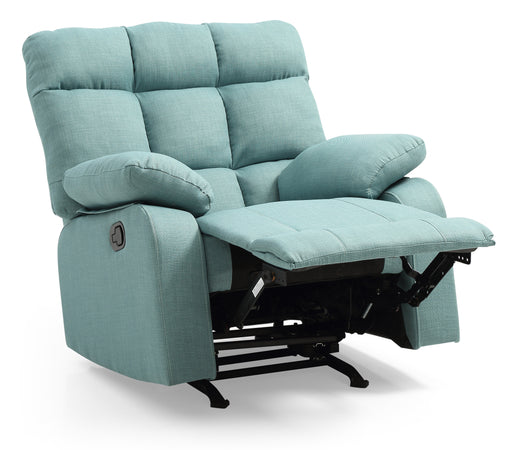 Glory Furniture Cindy Teal Fabric Rocker Recliner