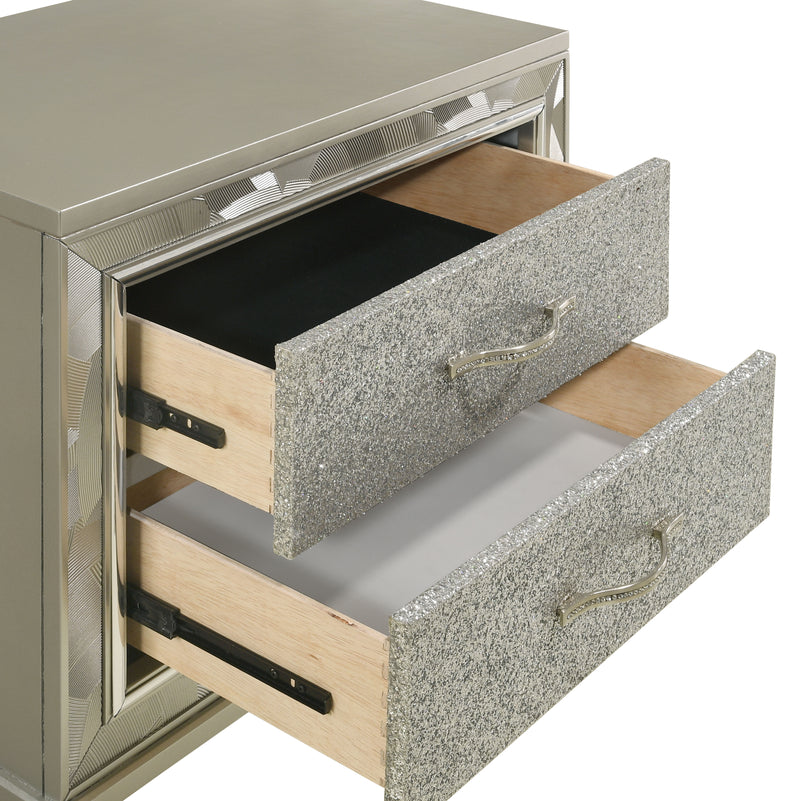 New Classic Furniture Radiance Silver Nightstand