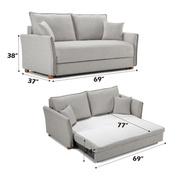 Acme Furniture Oran Gray Sofa with Sleeper