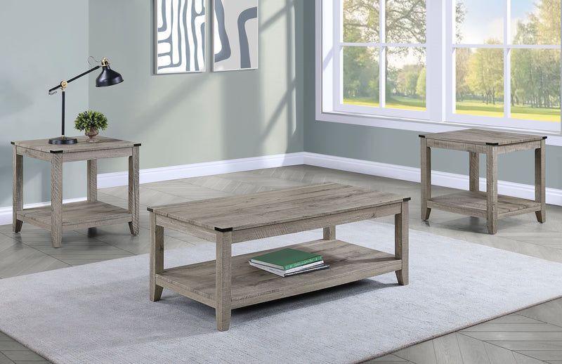 Crown Mark Milton 3pc Cocktail Table Set