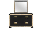 Global Furniture Blake Black Gold Dresser