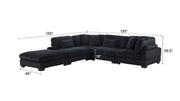 Galaxy Home Bentley Black Setup 2 Sectional