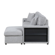Home Elegance Pompano Gray Sectional with Right Chaise