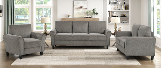 Home Elegance Ellery Brown 3pc Living Room Set