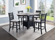 Crown Mark Hartwell Chalk Grey Counter Height Table