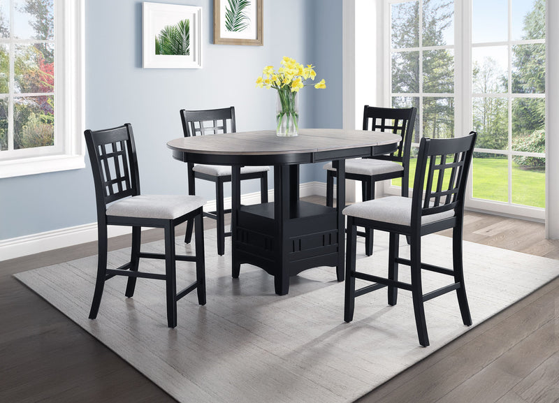 Crown Mark Hartwell Chalk Grey Counter Height Table