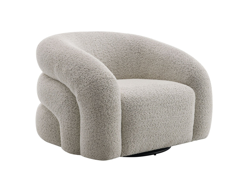 Acme Furniture Irma Gray Boucle Swivel Accent Chair