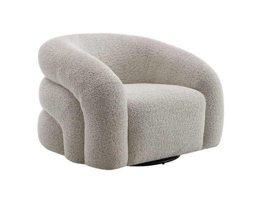 Acme Furniture Irma Gray Boucle Swivel Accent Chair