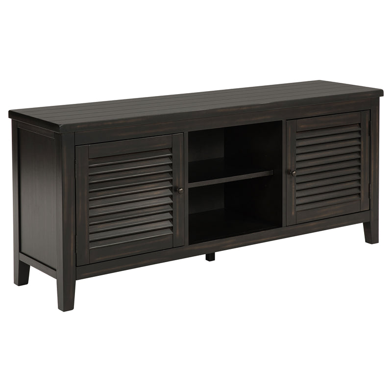 Coaster Furniture Concord Distressed Java Black TV Stand