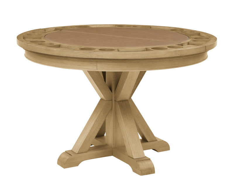 Steve Silver Rylie Camel Natural 5pc Dining Set with Game Top