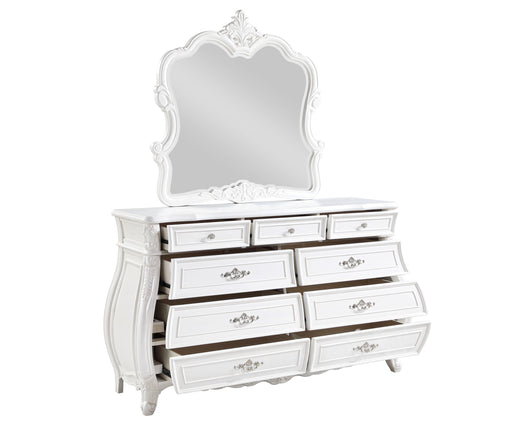 Galaxy Home Opulence White 9 Drawer Dresser
