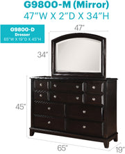 Glory Furniture Ashford Cappuccino Dresser