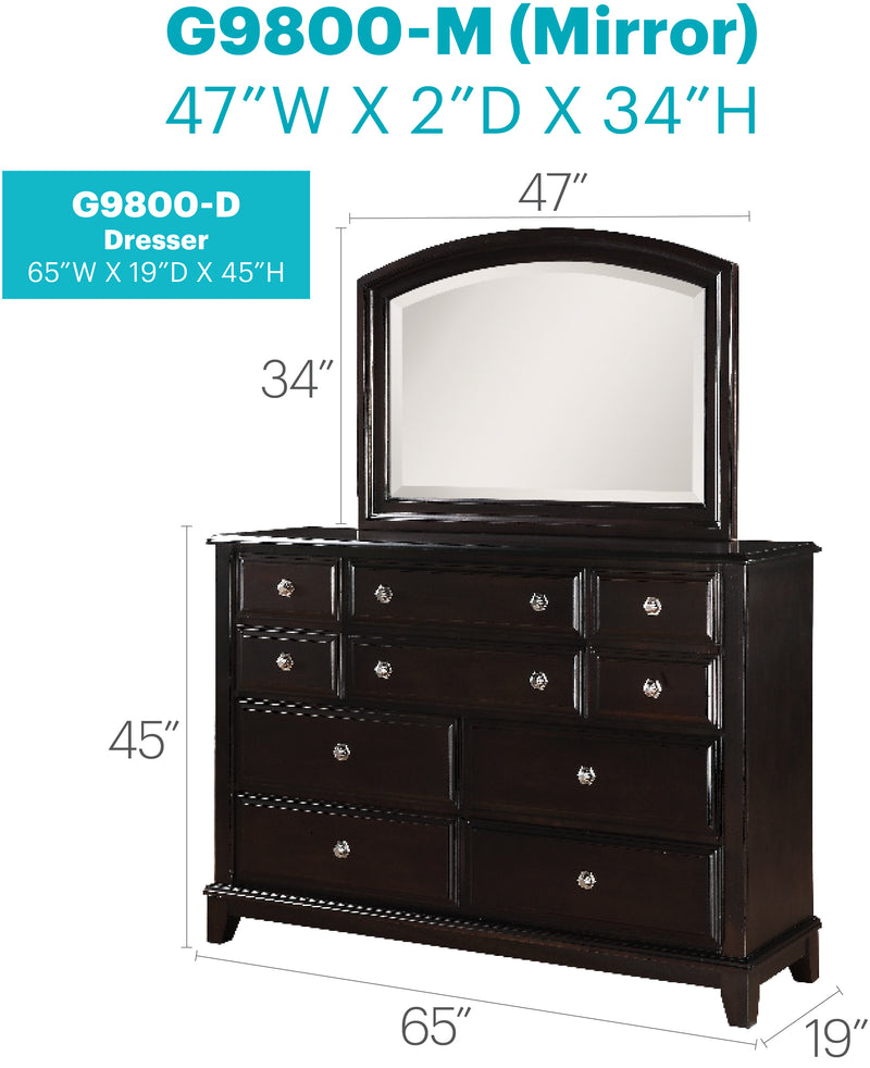 Glory Furniture Ashford Cappuccino Dresser