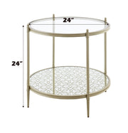 Acme Furniture Zaba Champagne End Table