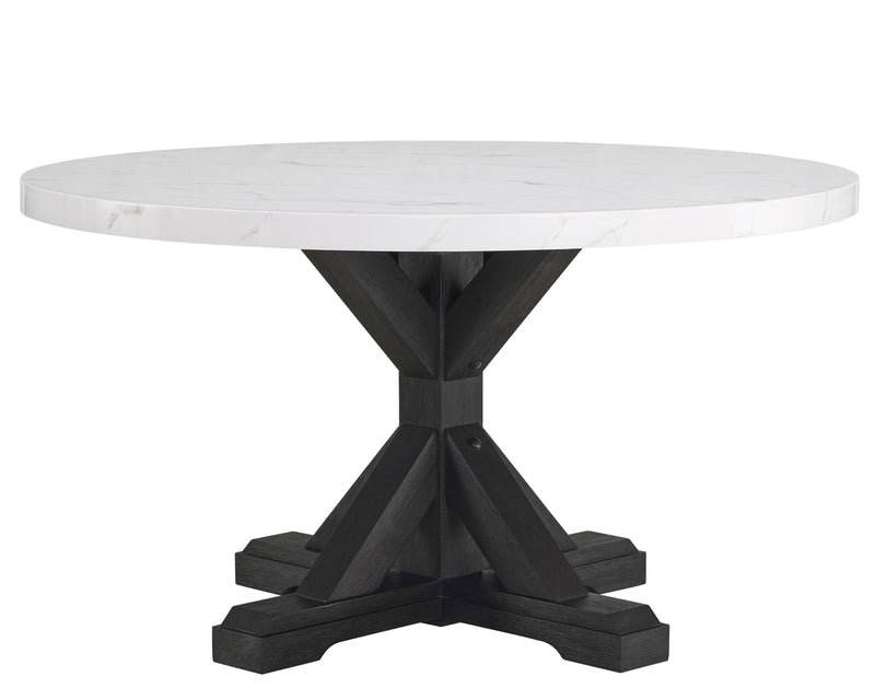Crown Mark Vance Faux Marble Round Dining Table